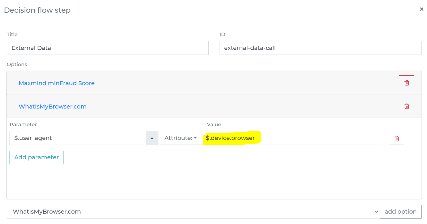 WhatIsMyBrowser within a decision step