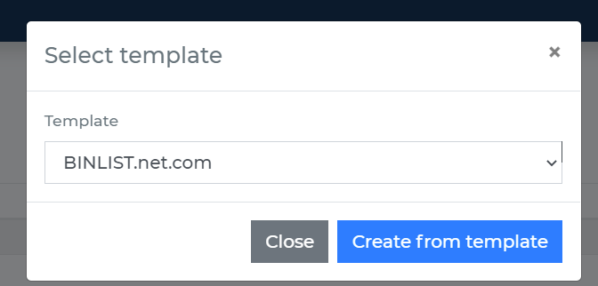 Create BINLIST.net from template