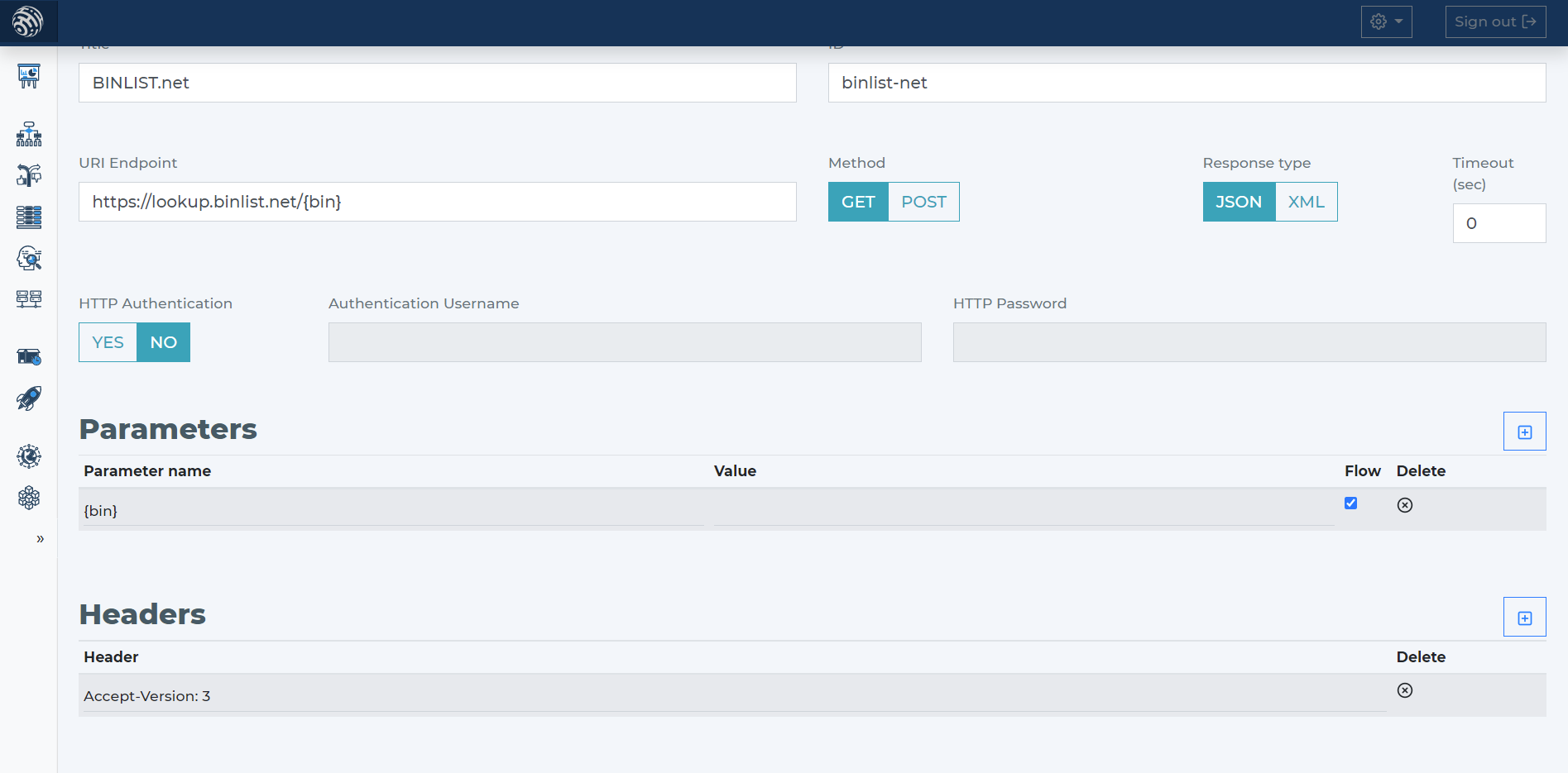 Create BINLIST.net from template